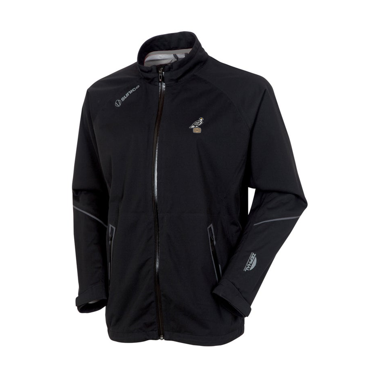 Sunice - Jay Zephal Rain Jacket - Spey Bay logo - Black – Links