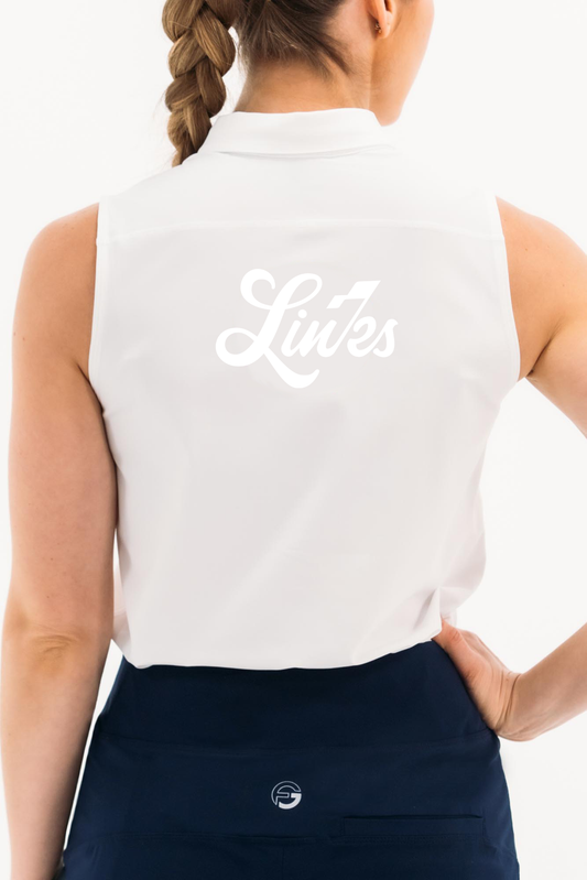 Foray Core Sleeveless Polo - White