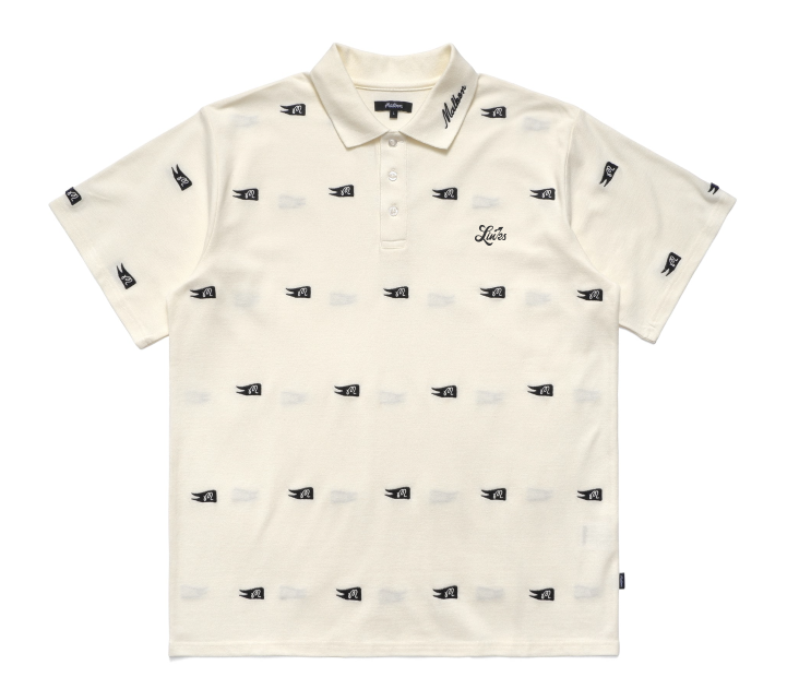 Malbon x Links - Winston Flag Pique Polo - Ivory