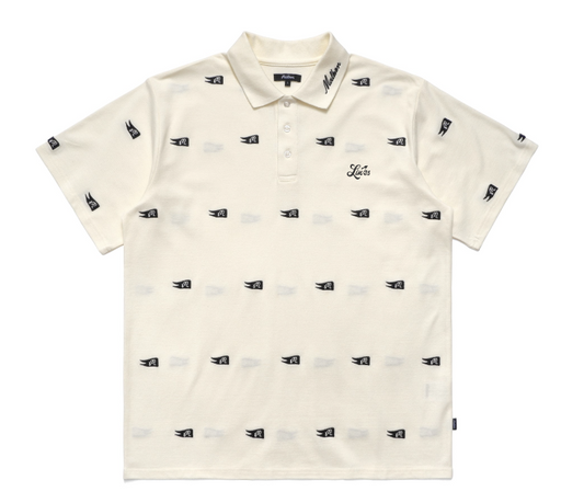 Malbon x Links - Winston Flag Pique Polo - Ivory