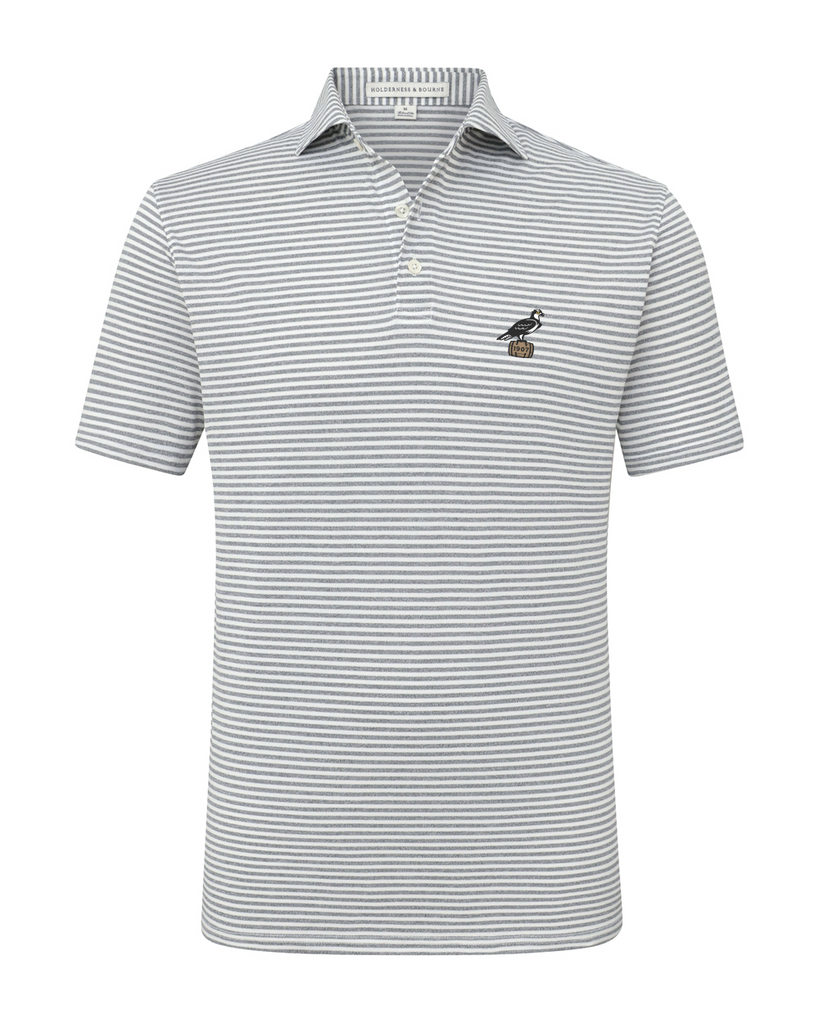 Holderness & Bourne - Maxwell Shirt w Spey Bay Logo - Gray & White