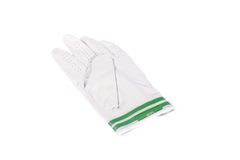 North Coast Golf Glove - White with Green Stripes and Green Mark